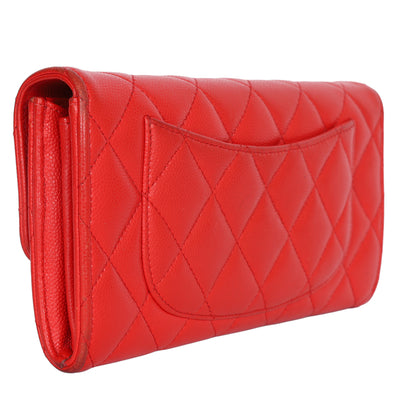 Caviar Quilted Large Flap Wallet