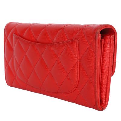 Caviar Quilted Large Flap Wallet
