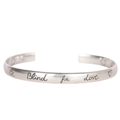 Blind for Love Cuff Silver Bracelet Sterling