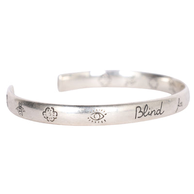 Blind for Love Cuff Silver Bracelet Sterling