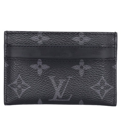 Double Card Holder Monogram Macassar Canvas