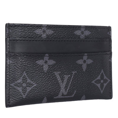Double Card Holder Monogram Macassar Canvas