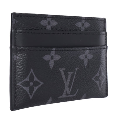 Double Card Holder Monogram Macassar Canvas