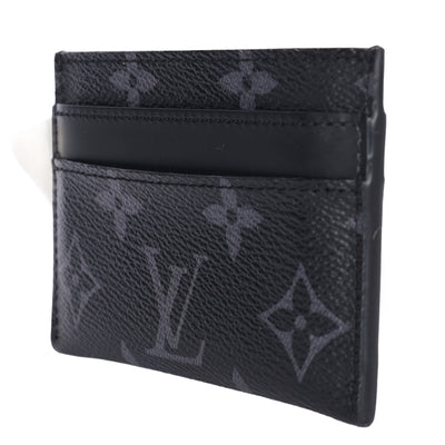Double Card Holder Monogram Macassar Canvas