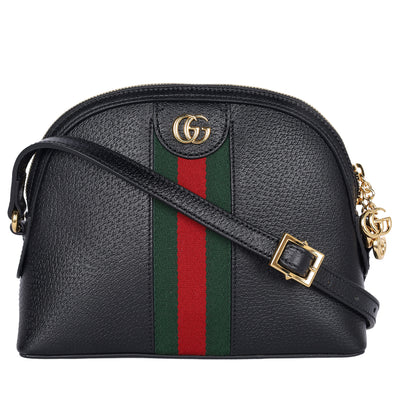 Ophidia Dome Shoulder Bag Leather