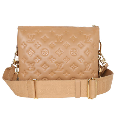 Coussin Handbag PM Monogram Embossed Camel