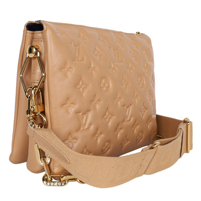 Coussin Handbag PM Monogram Embossed Camel
