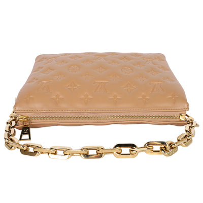 Coussin Handbag PM Monogram Embossed Camel