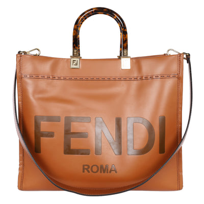 Vitello King Plexiglass Large Fendi Sunshine Shopper Tote