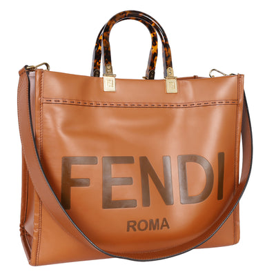 Vitello King Plexiglass Large Fendi Sunshine Shopper Tote