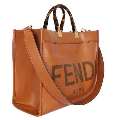 Vitello King Plexiglass Large Fendi Sunshine Shopper Tote