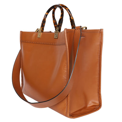 Vitello King Plexiglass Large Fendi Sunshine Shopper Tote
