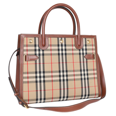 Calfskin Vintage Check Two Handle Title Bag