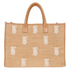 Raffia Calfskin Leather Freya Tote
