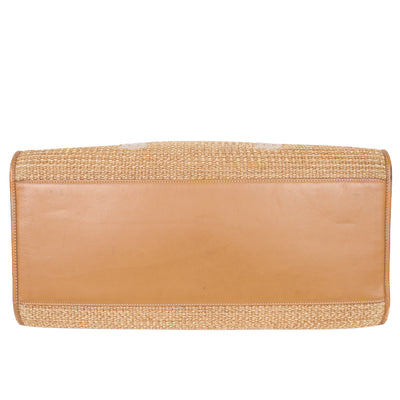 Monogram Raffia-effect Large Freya Tote