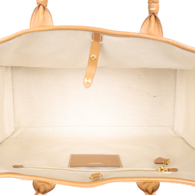 Monogram Raffia-effect Large Freya Tote