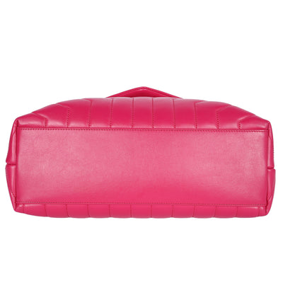 Calfskin Y Quilted Monogram Medium Loulou Chain Satchel