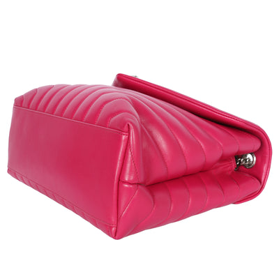 Calfskin Y Quilted Monogram Medium Loulou Chain Satchel