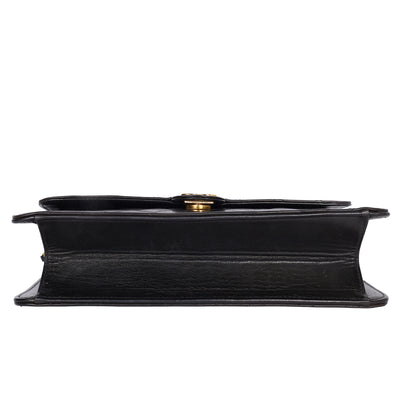 Matelasse Chain Shoulder Bag Lambskin Leather Black