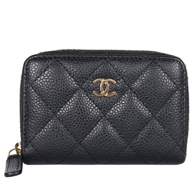 Classic Caviar Zip Coin Purse