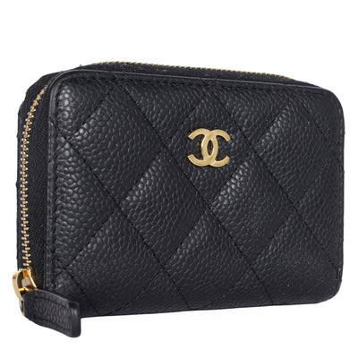 Classic Caviar Zip Coin Purse