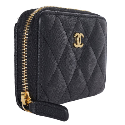 Classic Caviar Zip Coin Purse