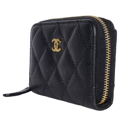 Classic Caviar Zip Coin Purse