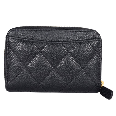Classic Caviar Zip Coin Purse
