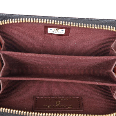 Classic Caviar Zip Coin Purse