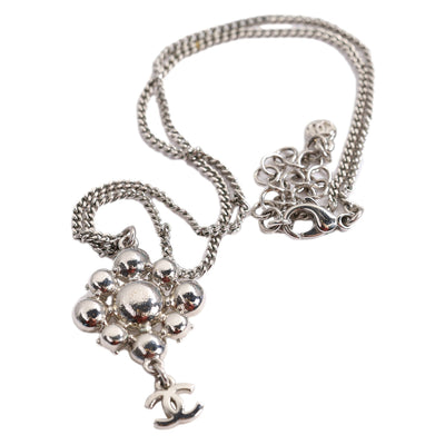 Rhinestone Silver Dangle Necklace (Authentic Pre-owned)