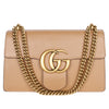 GG Marmont Medium Brown Leather Shoulder Bag