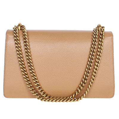 GG Marmont Medium Brown Leather Shoulder Bag