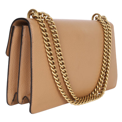 GG Marmont Medium Brown Leather Shoulder Bag