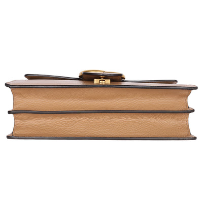 GG Marmont Medium Brown Leather Shoulder Bag