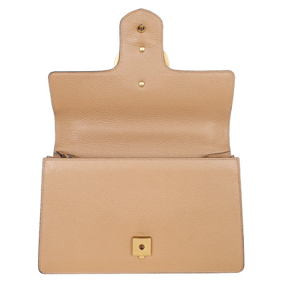 GG Marmont Medium Brown Leather Shoulder Bag