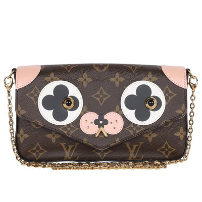 Monogram Canvas Valentine Dog Pochette Felicie Bag