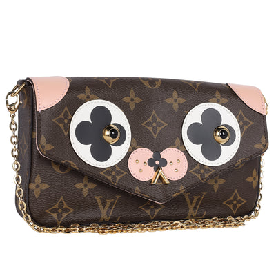 Monogram Canvas Valentine Dog Pochette Felicie Bag