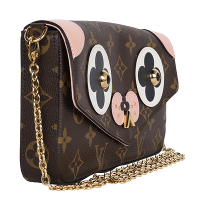 Monogram Canvas Valentine Dog Pochette Felicie Bag