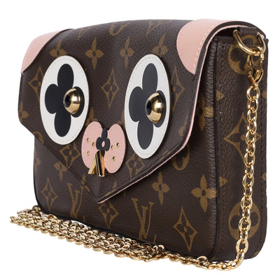 Monogram Canvas Valentine Dog Pochette Felicie Bag