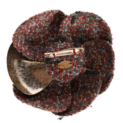 Tweed Camellia Pin Brooch