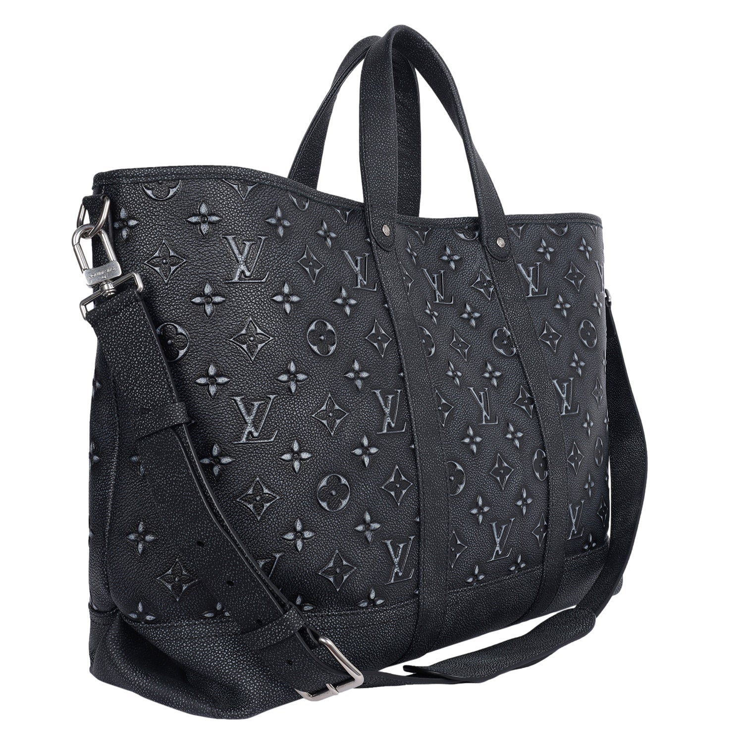 LOUIS VUITTON Cabas Zippe GM Monogram Eclipse Tote Bag Black