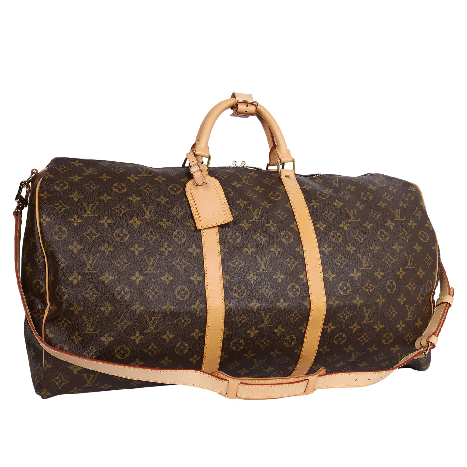 Authentic Louis Vuitton Monogram Keepall bandouliere 60 hand/travel bag