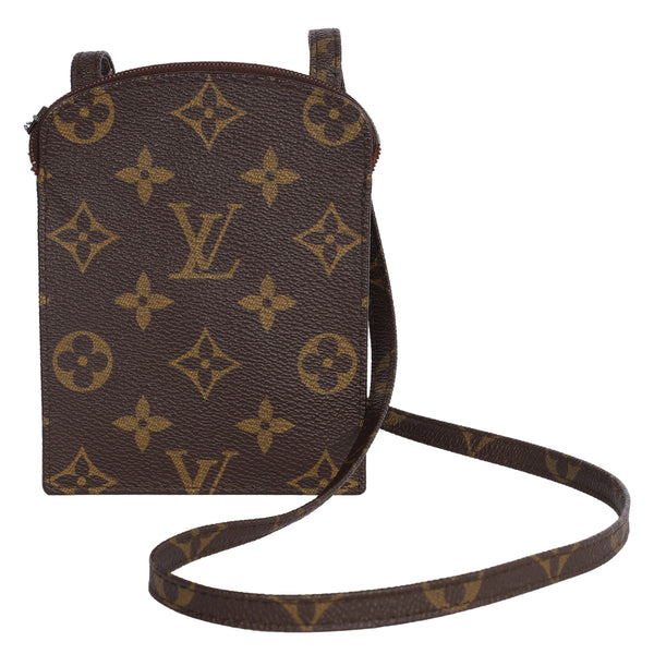 Auth Louis Vuitton Monogram Pochette Secret Shoulder Bag Pouch Old