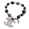 CC Coco Mark Black Ball Charm Bracelet (Authentic Pre-Owned)