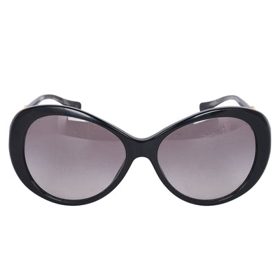 Versace Black Acetate 4256-B Medusa Embellished Gradient Oversized Sunglasses