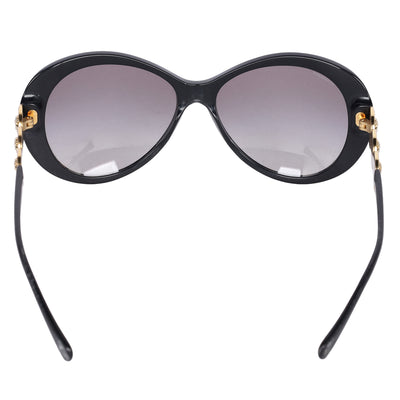 Versace Black Acetate 4256-B Medusa Embellished Gradient Oversized Sunglasses