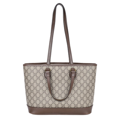 GG Supreme Monogram Textured Calfskin Ophidia Shoulder Tote
