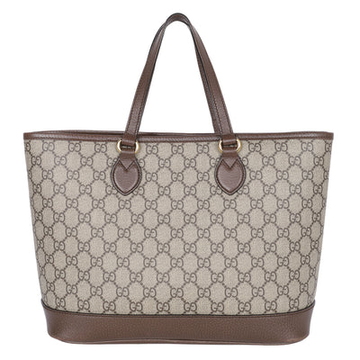GG Supreme Monogram Textured Calfskin Ophidia Shoulder Tote