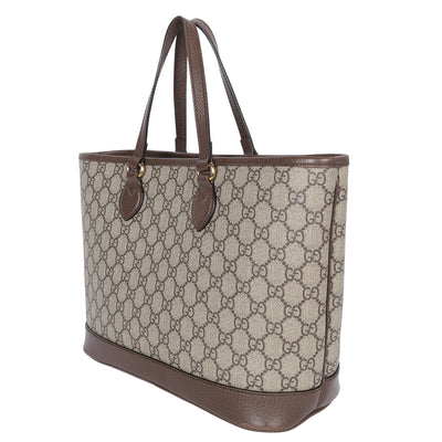 GG Supreme Monogram Textured Calfskin Ophidia Shoulder Tote