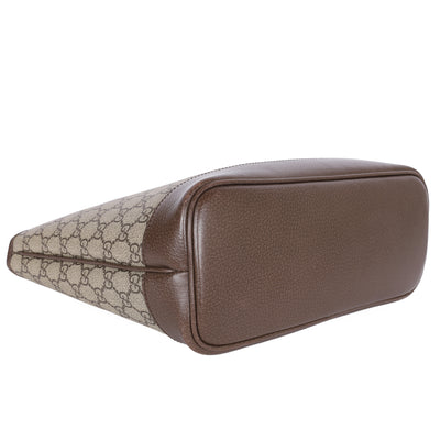 GG Supreme Monogram Textured Calfskin Ophidia Shoulder Tote